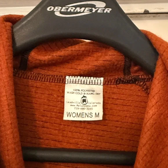 New Melanzana Women's Hooded Dress - Orange Blue - Medium - Micro Grid Hoodie - Picture 4 of 6